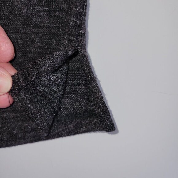 Seven Forty Two Tunic Asymmetric Color Accent Cowl Neck Burgundy Black Marled S - Picture 10 of 13